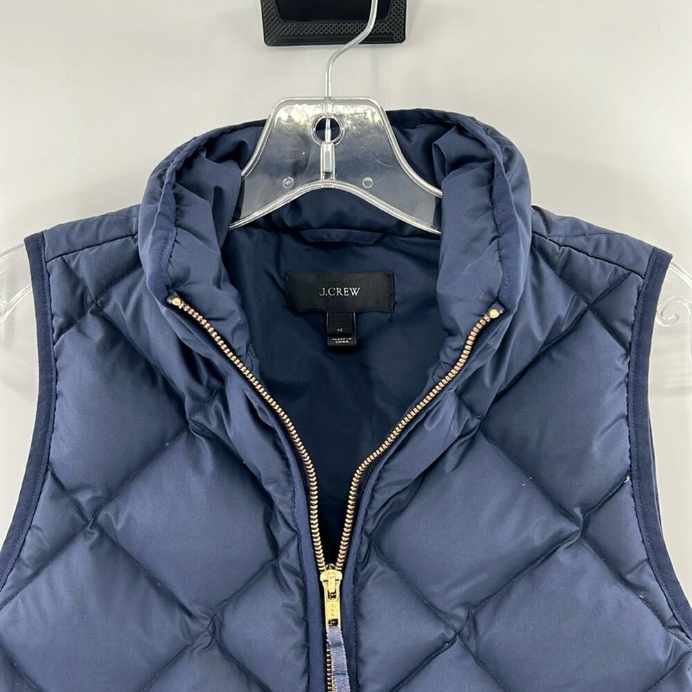 J. Crew Women's Quilted Down Vest - Navy - XS